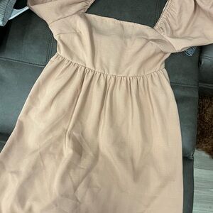 Elegant Women's Tan Dress